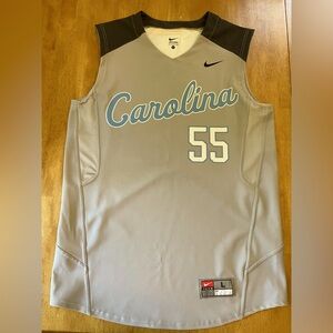 Mens Nike Team North Carolina Tar Heels Gray Basketball Jersey Sz Large
